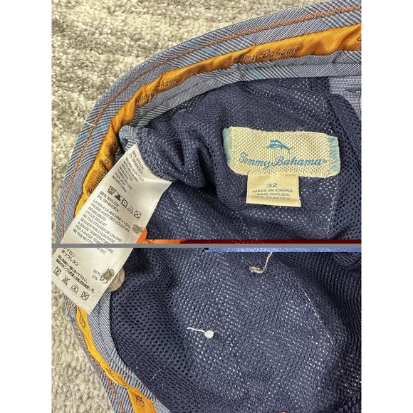 Lot of 2 Tommy Bahama Shorts Mens 32 Gray Blue Chino Flat Front Stretch Casual - Picture 8 of 16